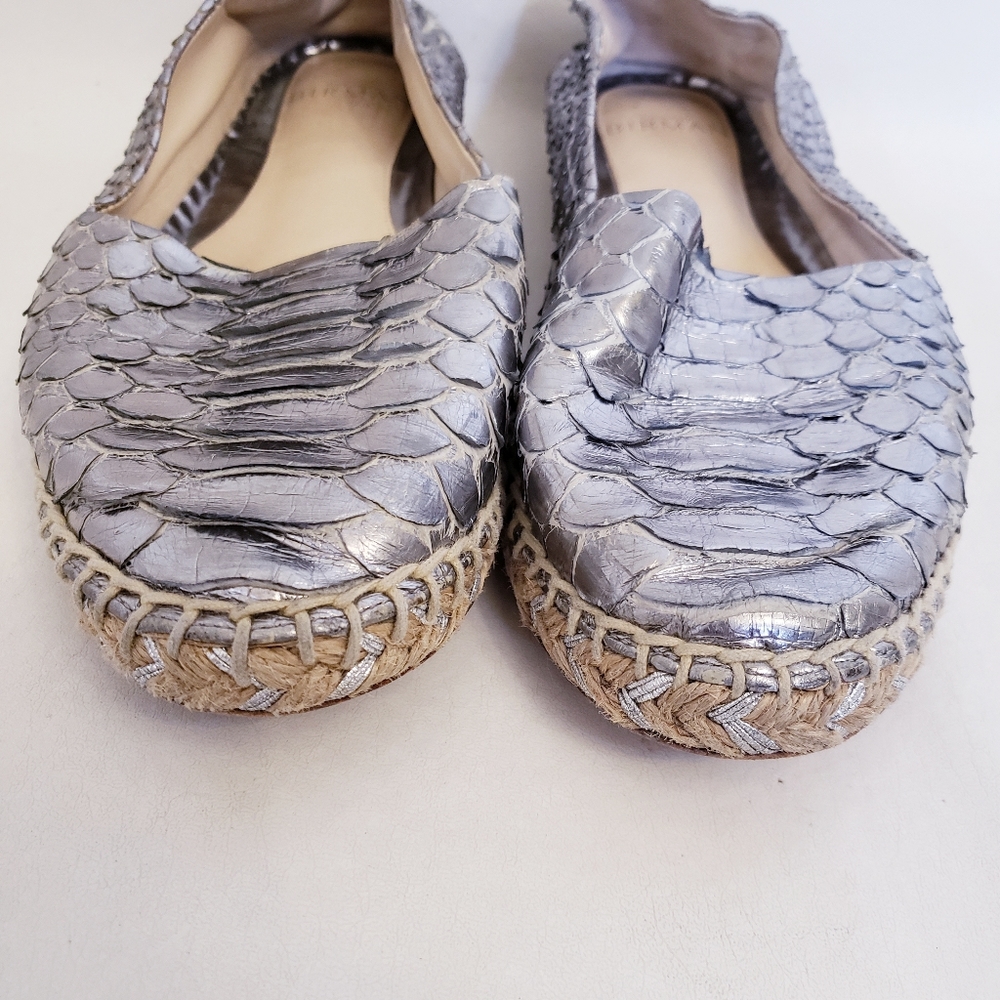 Alexandre Birman Silver Python Flat Espadrilles, … - image 4